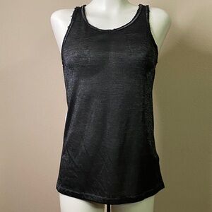 Urban outfitters Renewal Black metallic reflective Racerback Tank top M 🖤🖤